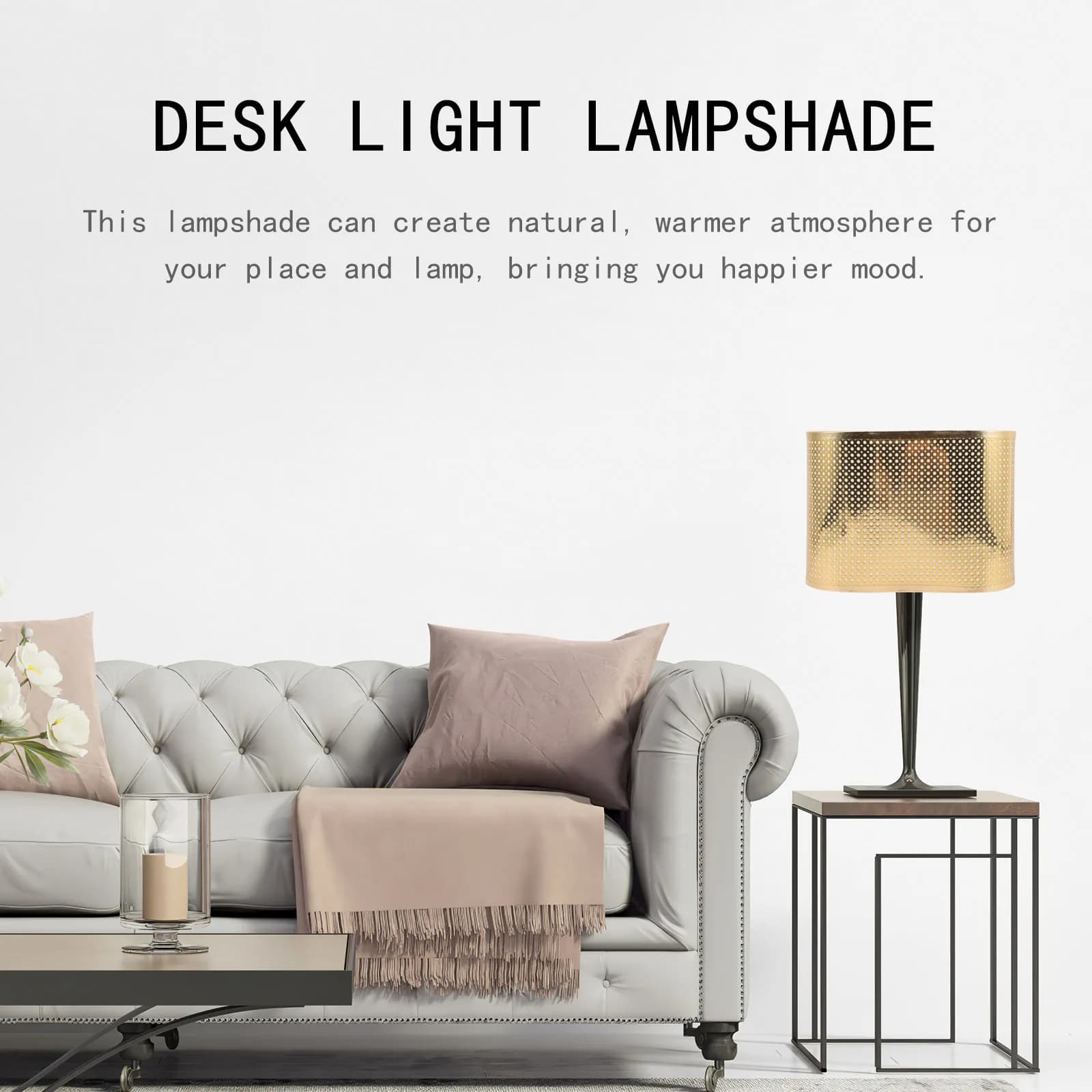 Fabric Lamp Shade Delicate Color Desk Floor Lamp Cover Home Office Natural Light Light Shade Floor Lampshade Household Lampshade