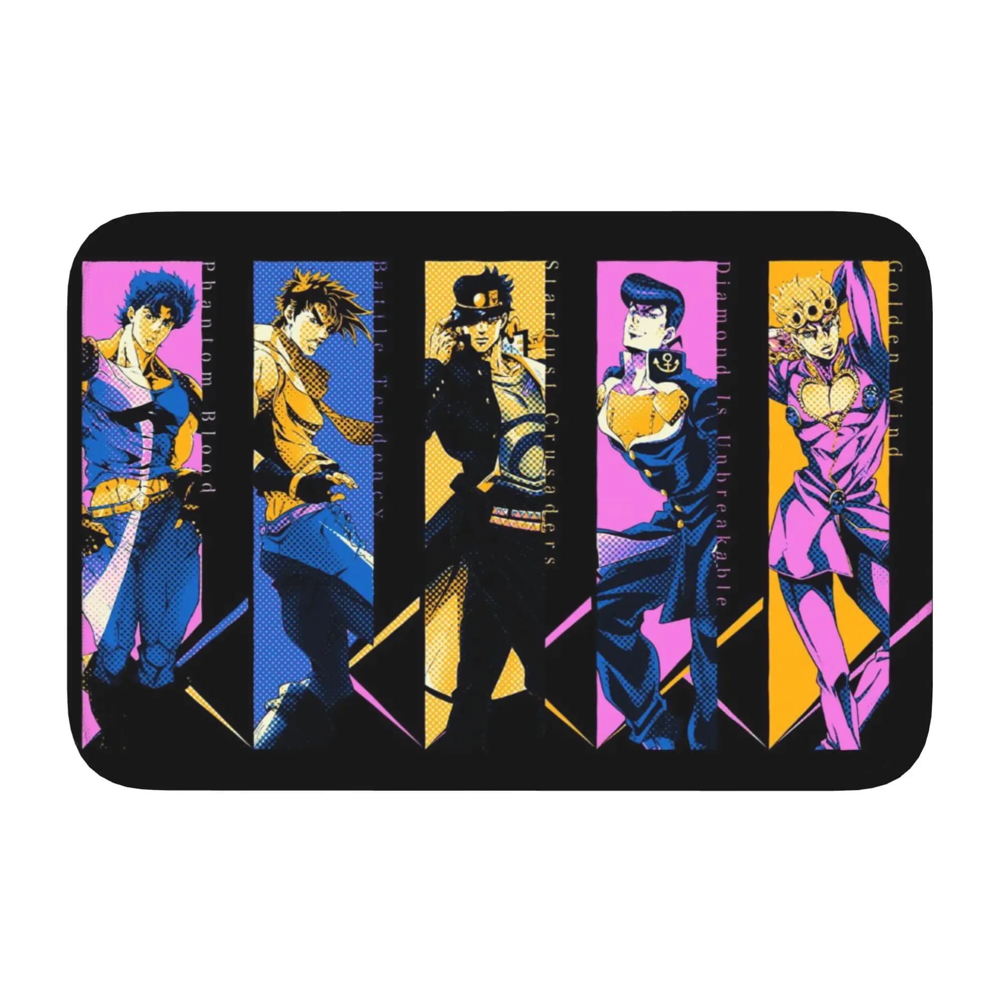 Tappetino Personalizzato JoJo's Anime per Porta d'Ingresso, Antiscivolo, Asciugatura Rapida, per Soggiorno e Ingresso