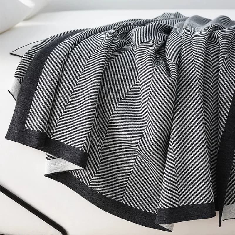 Coperta in maglia acrilica in stile nordico per il tempo libero copridivano coperta per aria condizionata coperta calda e confortevole per la casa