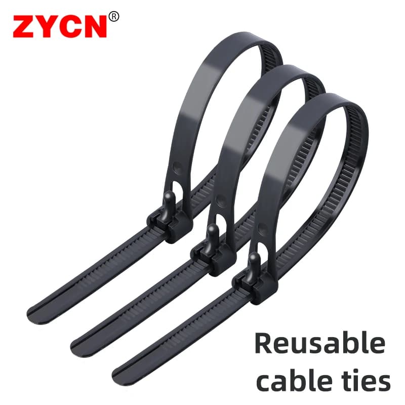 Fascette per cavi in nylon di plastica autobloccanti riutilizzabili da 20 pezzi 5x200mm Cinghie fisse staccabili con cerniera Sciolto Slipknot 8x150 rilasciabili