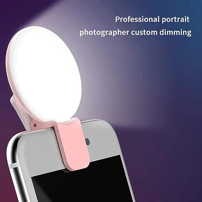 Mobile Phone Light Filling Flash Light Portable LED Outdoor Filling Light Mini Circular Filling Light Clip for iPhone