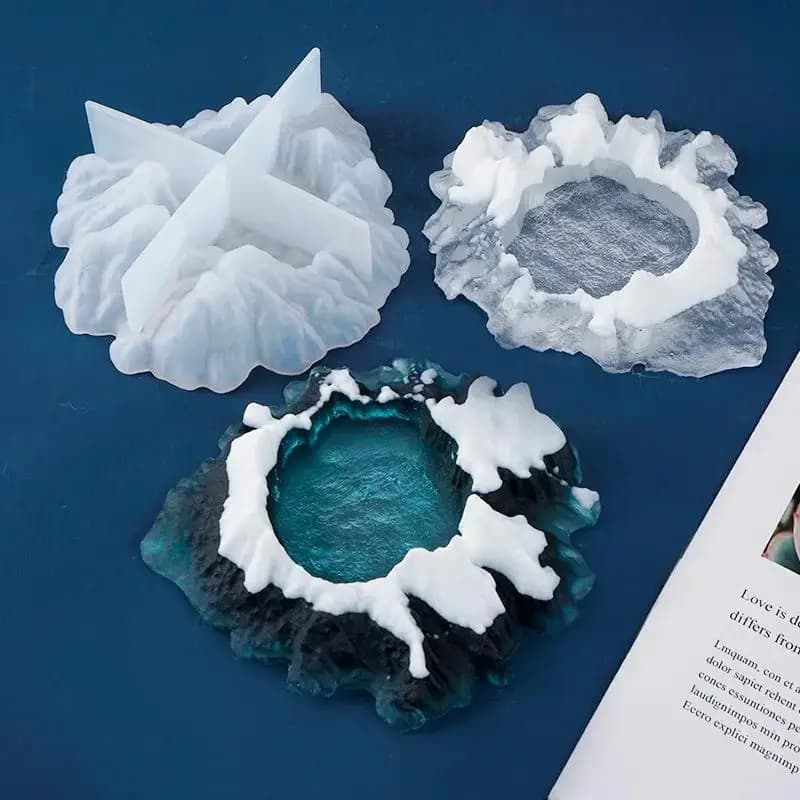 Nuovo creativo cristallo resina epossidica posacenere stampo ghiaccio neve stampo montagna lago stampo in silicone stampo in argilla fai da te stampi da cucina in resina epossidica