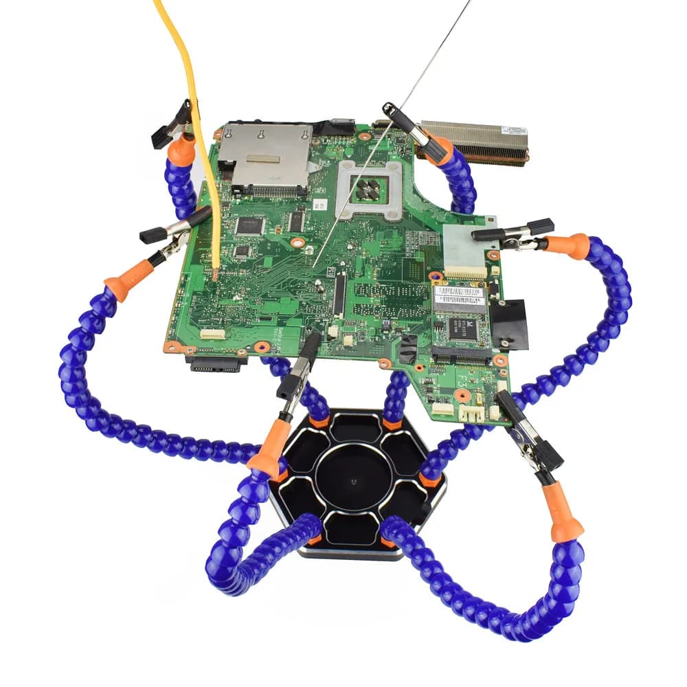 Stazione di Saldatura in Lega di Alluminio a 6 Griffe per Drone FPV, Strumento di Saldatura RC per Controller di Volo XT60