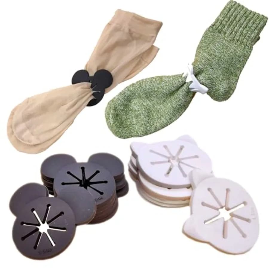 20PCS Calzino Anelli Clip Supporti Serrature Lavaggio Selezionatori Lavanderia Organizzazione di stoccaggio per lavatrice e asciugatrice Gomma morbida Ke