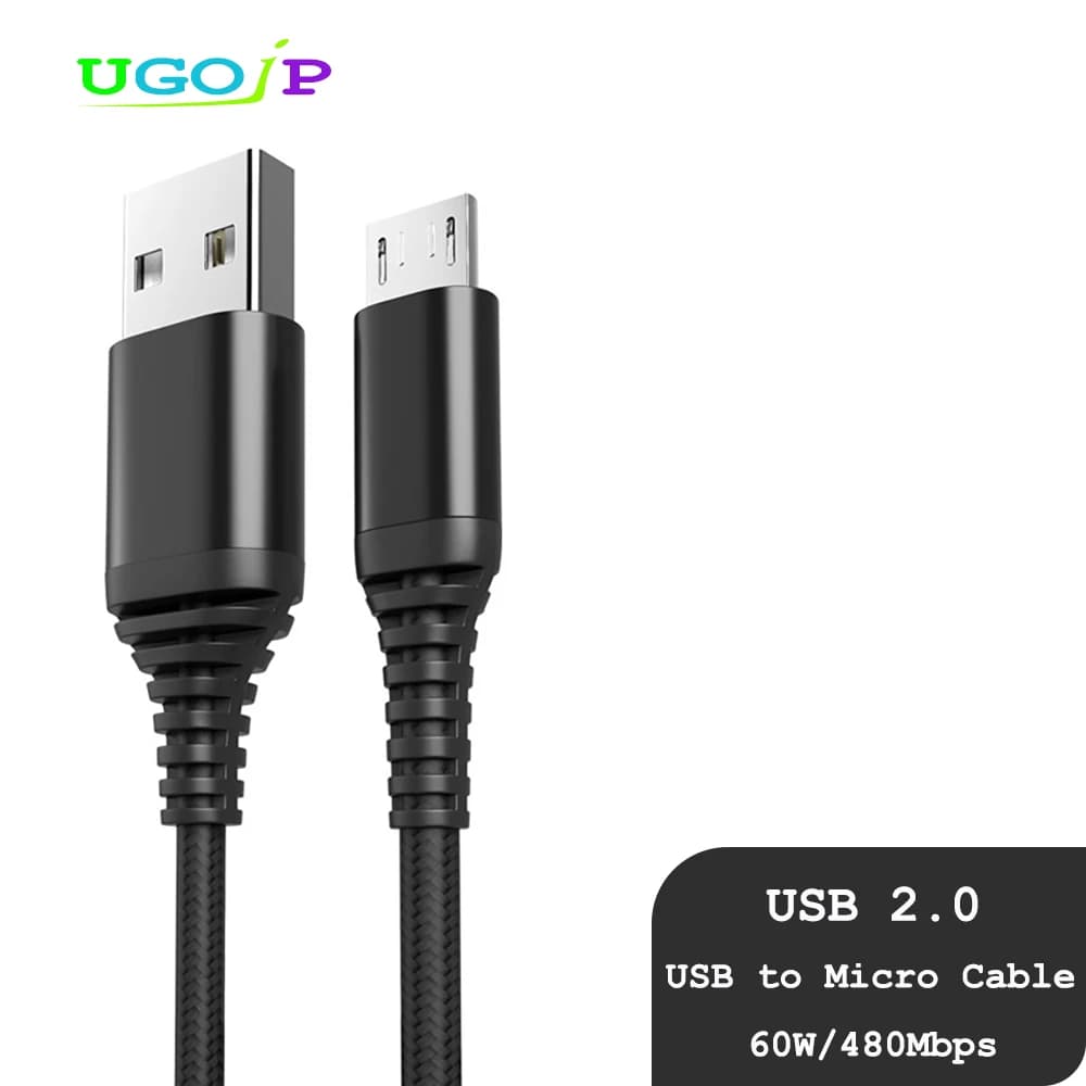 Cavo Micro USB UGOjP 60W per Ricarica Rapida, Cavo Dati USB a Tipo C, Cavo USB per Tablet e Telefoni Android