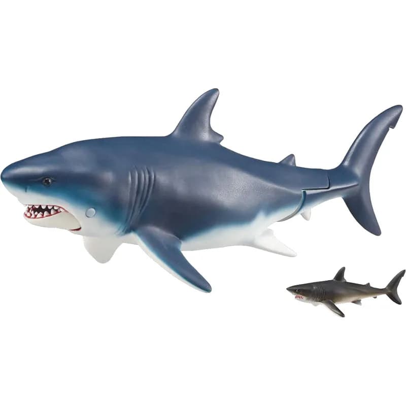 TAKARA TOMY ANIA Megalodon & Baby Shark Floatable Animal Figure Toy Educational Marine Gift for Boys Girls