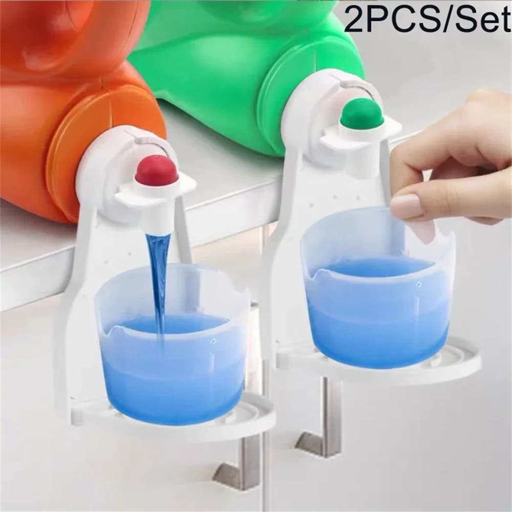 2 pezzi detersivo per bucato organizer bianco universale portasapone accessori raccoglitore di gocciolamento portabicchieri addolcitore per tessuti fuoriuscite