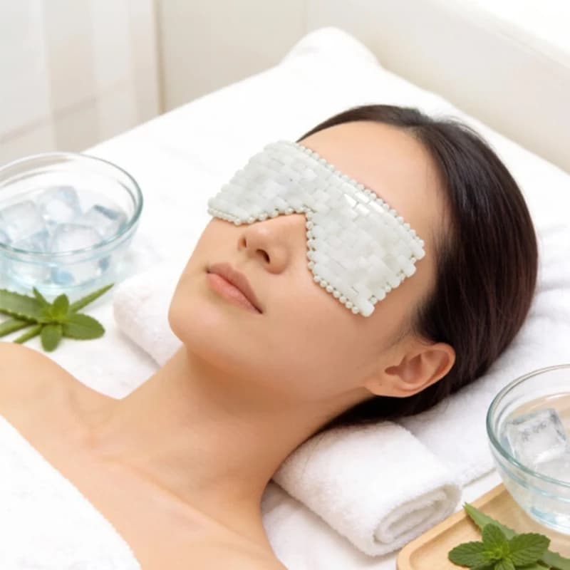 White Jade Eye Mask Massager For Face Roller Gua Sha Massage Tools Natural Stone Cold Therapy Skin Tightening Beauty Tools