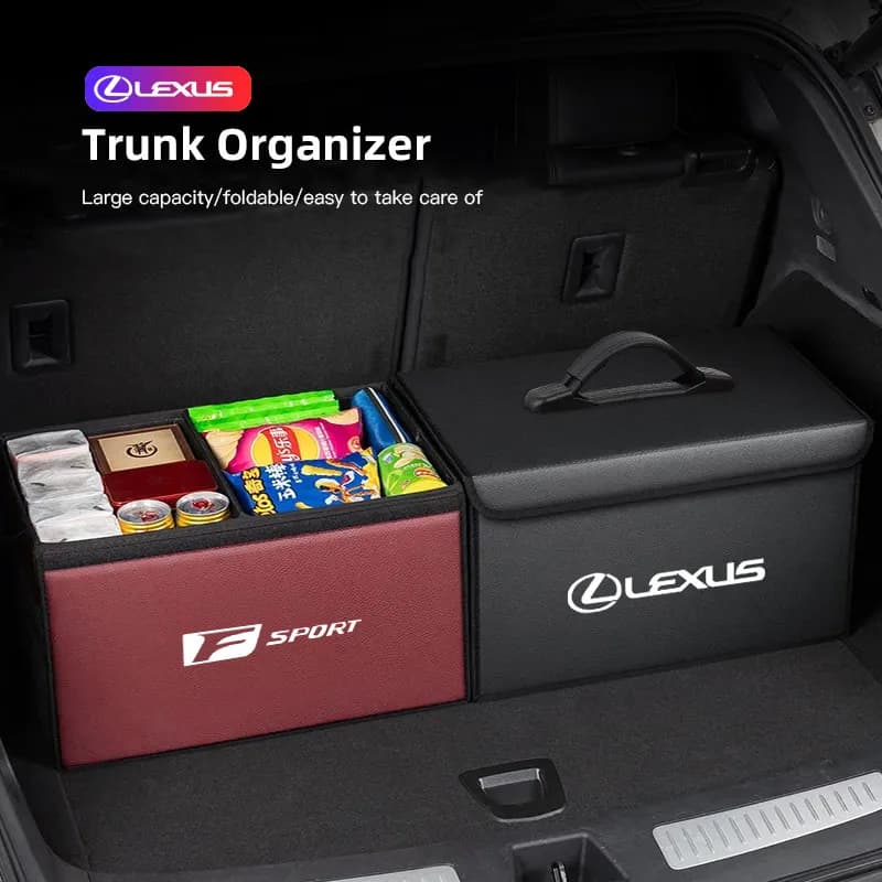 Car Trunk Storage Box Leather Sundries Organizer Valve Cap For Lexus F SPORT ES RX NX LS UX LM GX IS300 IS250 RX350 NX260 ES300