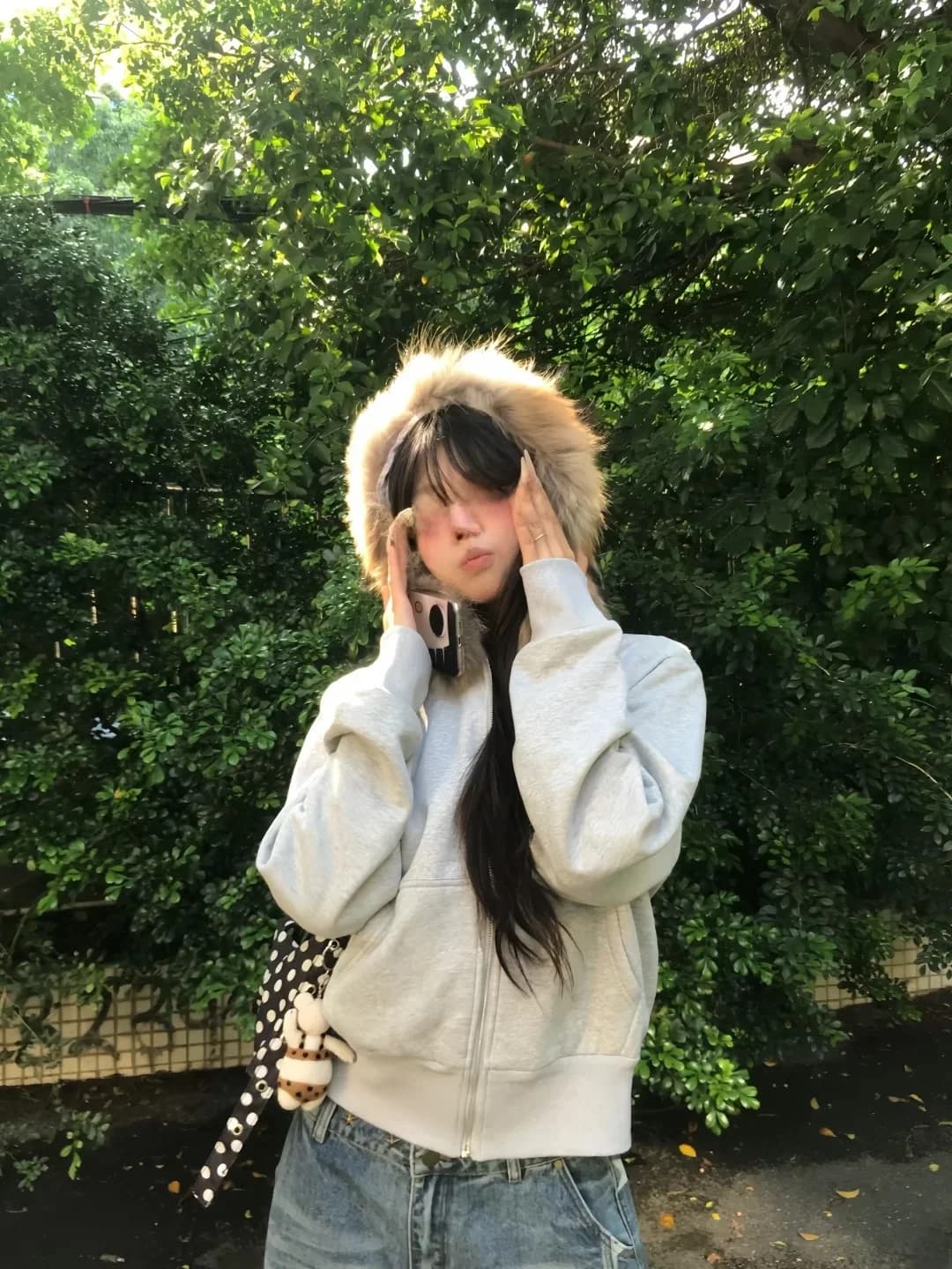 Retro American Hooded Jacket Women's Autumn Winter Thickened Fluffy Collar Loose Fit Sweatshirt Stylish Commute Style Zipper ...