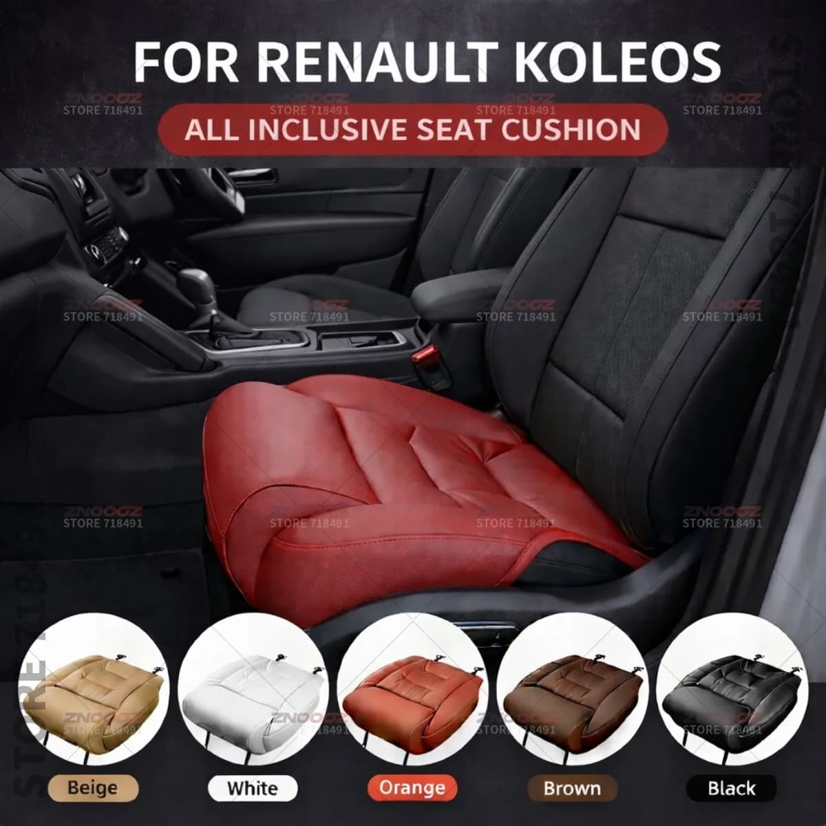 Supporto per Gambe del Sedile Auto per Renault Koleos, Estensione Coprisedile in Memory Foam, Cuscino Prolunga, Accessori Interni