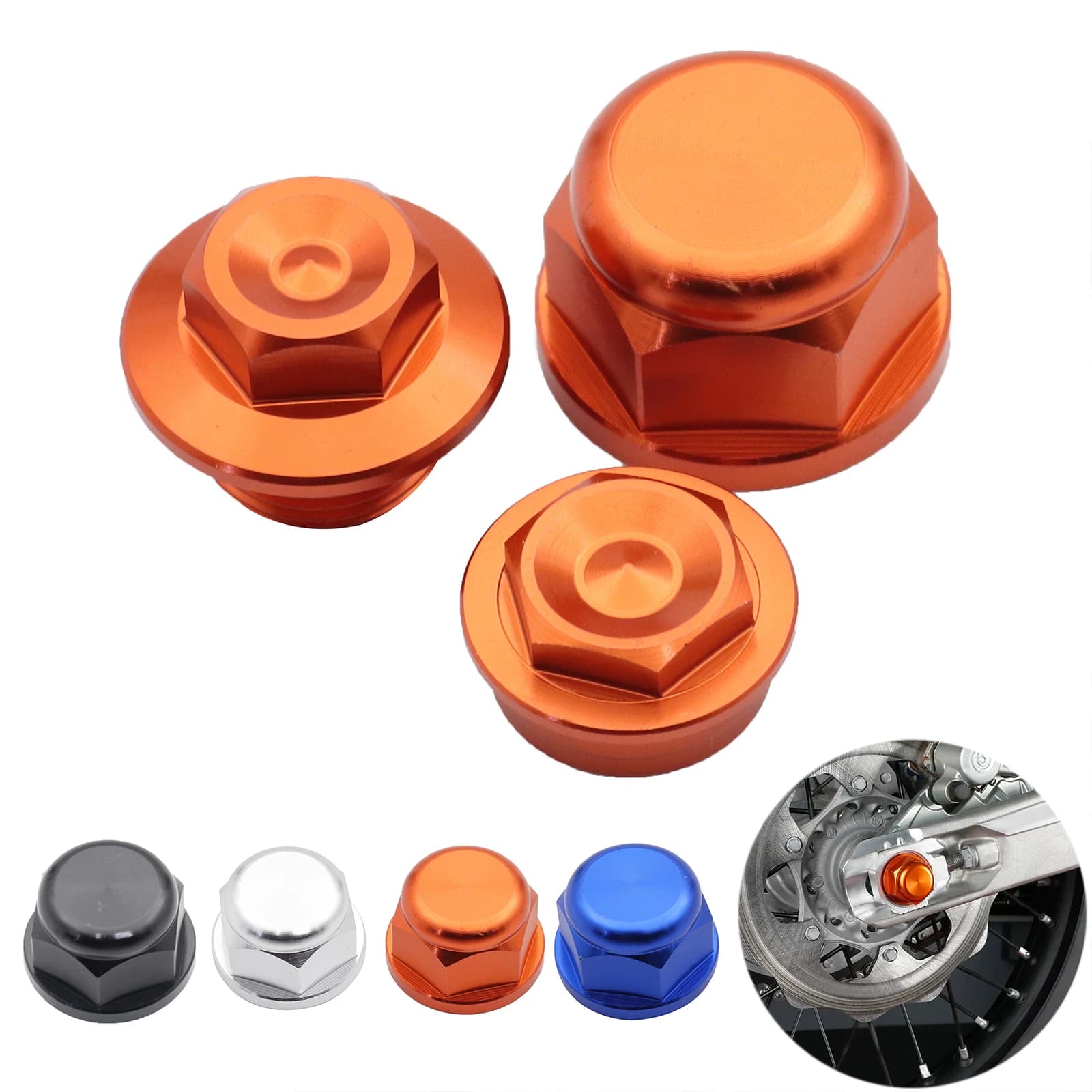 Dado di bloccaggio ruota anteriore CNC, bullone, regolatore catena posteriore, blocco asse, dado copertura asse ruota per KTM EXC EXCF XC XCF XCW SX SXF 85-530 2022