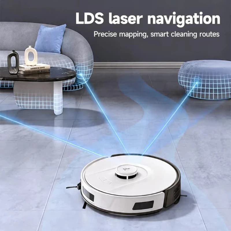 2026 New Smart Robot Vacuum Cleaner Wet / Dry Navigation Smart Voice Control Integrated Dust Collection Station