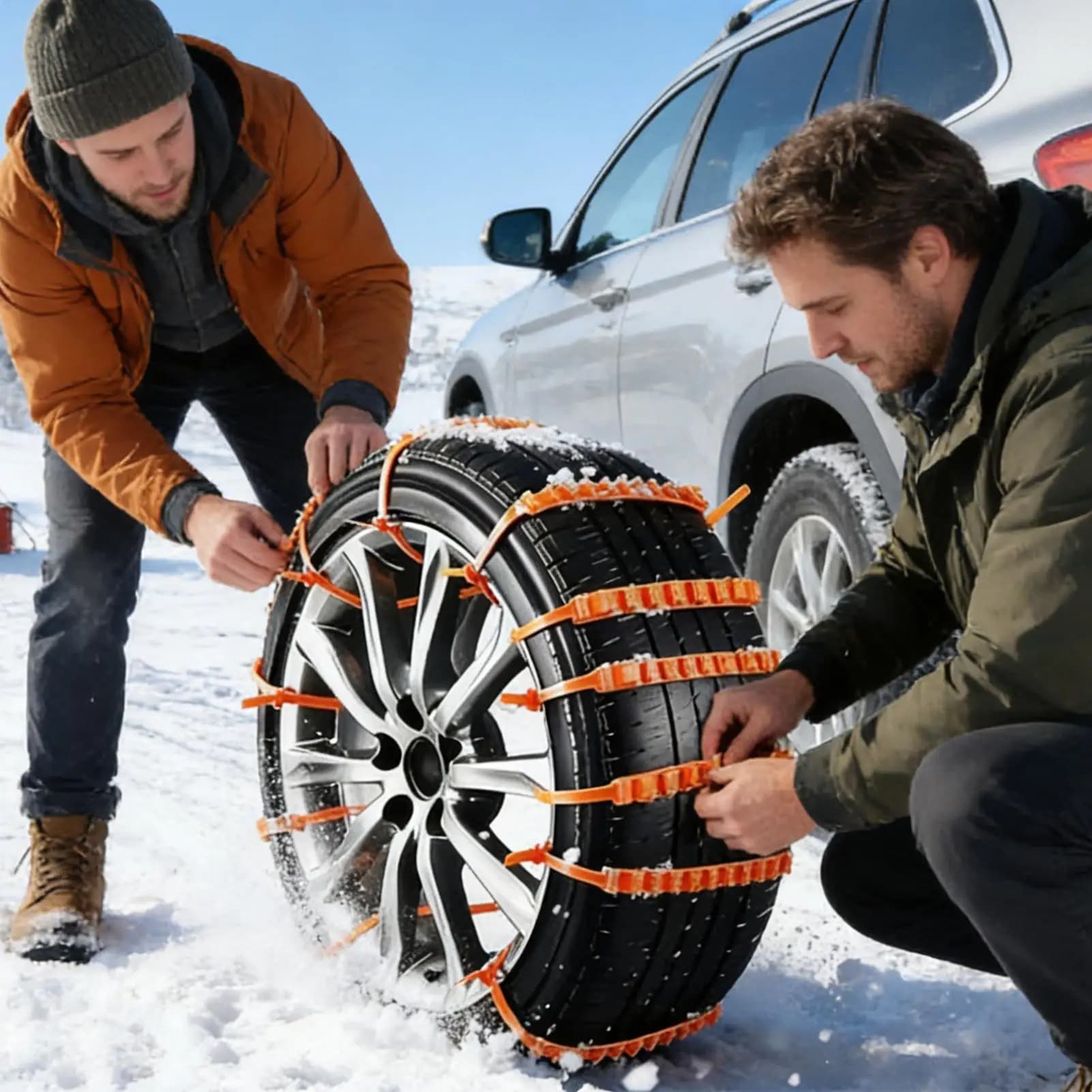 Catene da Neve per Pneumatici Auto, Antiscivolo, Cinghie per Pneumatici, Accessori di Emergenza per Auto