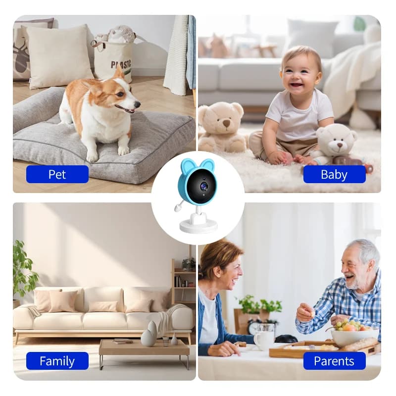 Baby Monitor 2.4G Wireless con Visione Notturna a Infrarossi, Monitor di Sicurezza Domestica con Risoluzione di 300.000 Pixel, Schermo da 2,8 Pollici