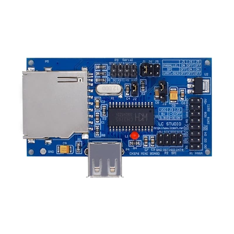 Modulo scheda di valutazione scheda di sviluppo USB IC CH376 CH376S Porta seriale oscillatore a cristallo per scheda SD per-A23U