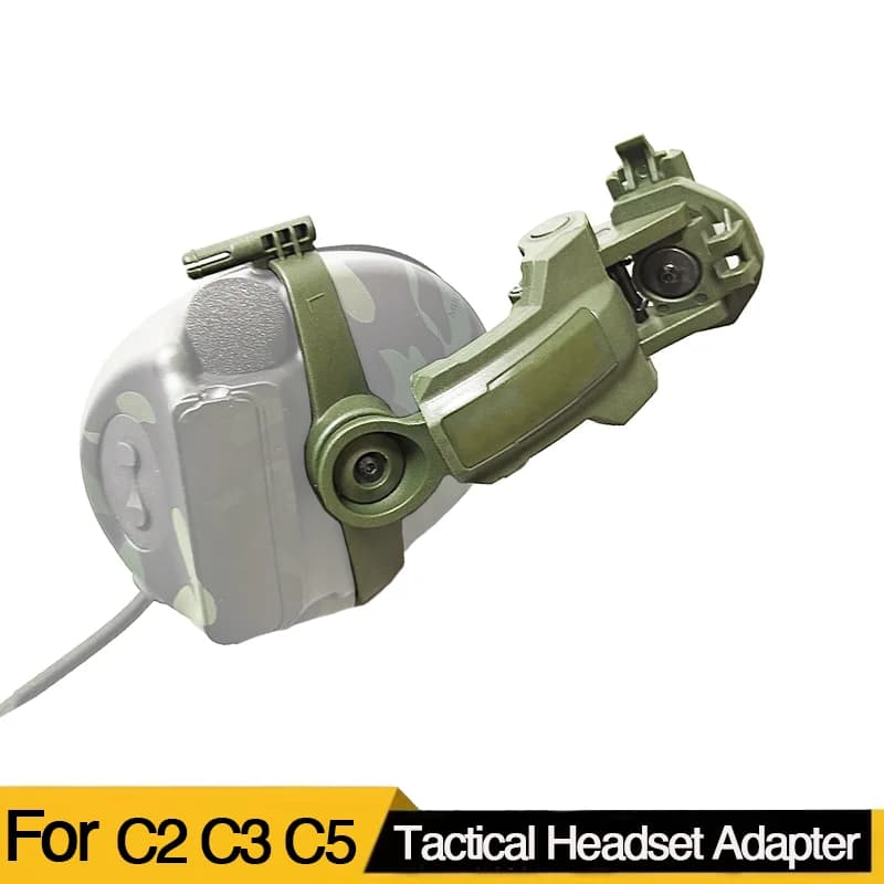 Supporto tattico per cuffie. Adattatore per guida casco C2. Adatto per l'operazione di gruppi core e team Wendy M-Lok Rail