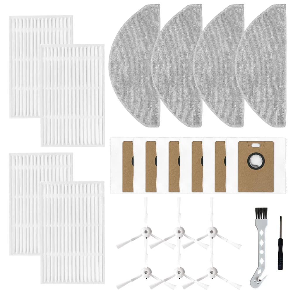 1 Set For Narwal For Freo S Robot Vacuum Cleaner Filter Mop Cloth Dust Bag Side Brush Kit Brush Filter Mop Cloth Dust Bags