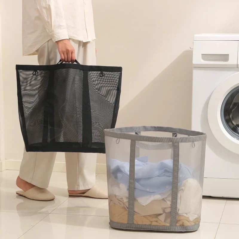 Cesto portabiancheria pieghevole, borsa portaoggetti per vestiti sporchi, portatile, autoportante per camera da letto, lavanderia, bagno.