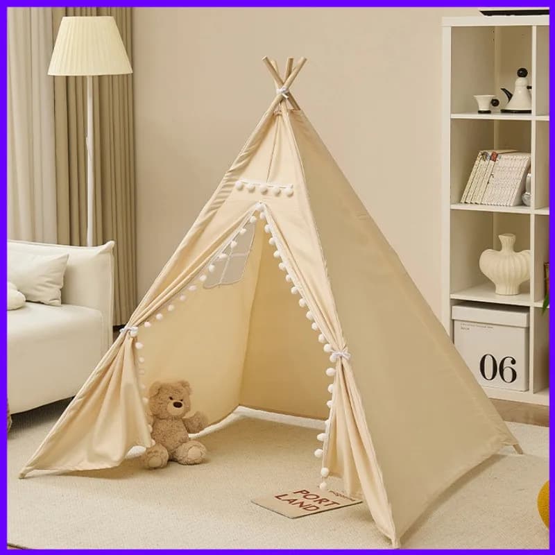 Tenda per bambini Casa da gioco 1.35m /1.6m Tende Teepee portatili per bambini Tenda da castello principessa per interni Regalo per bambini ragazza