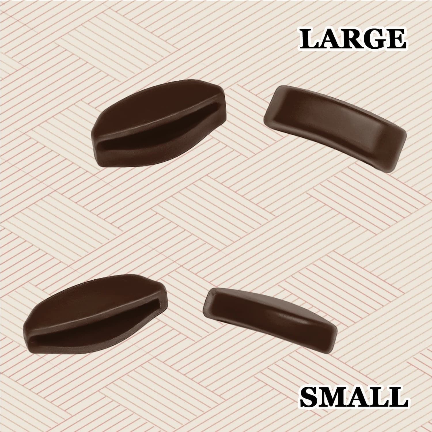 Brown Replacement Nose Pads Nose Pieces for Oakley HSTN SQ OO9533 Sunglasses, Anti Slip