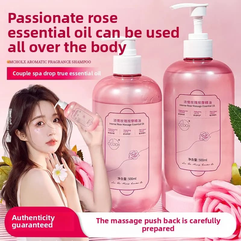 Olio essenziale per massaggio alla rosa da 500 ml Olio essenziale lenitivo allo zenzero Coppia Spa Massaggio Olio essenziale per massaggio corpo senza risciacquo