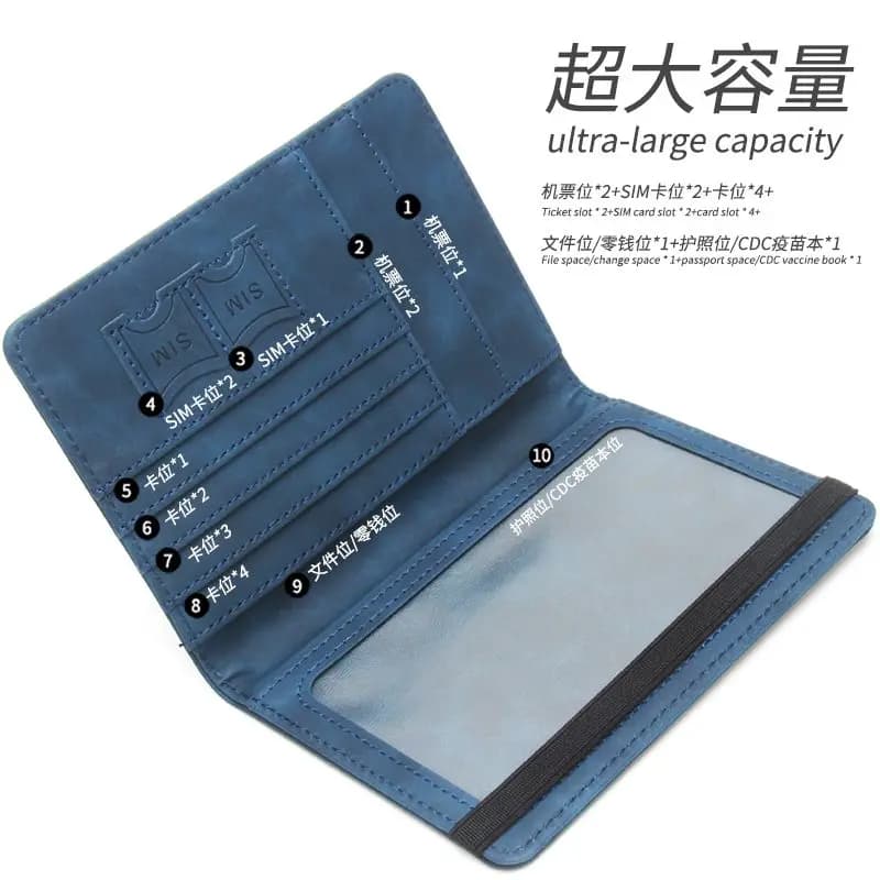 RFID Mexico Passport Cover Pu Leather Passport Case Ticket Cards Holder Multifunctional Travel Wallet Organizer For Men Women