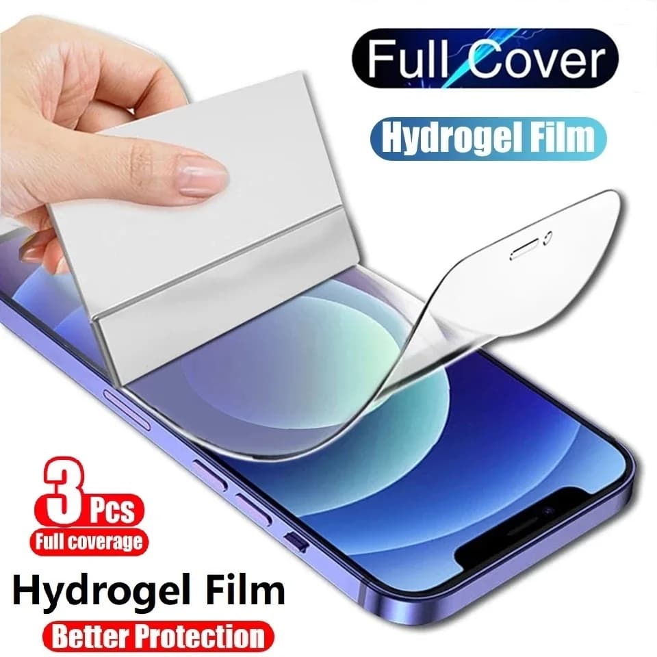 Pellicola idrogel morbida posteriore smerigliata opaca 3 pezzi per iPhone XR X XS 11 12 13 mini 14 15 Pro MAX 7 8 Plus SE TPU Screen Protector