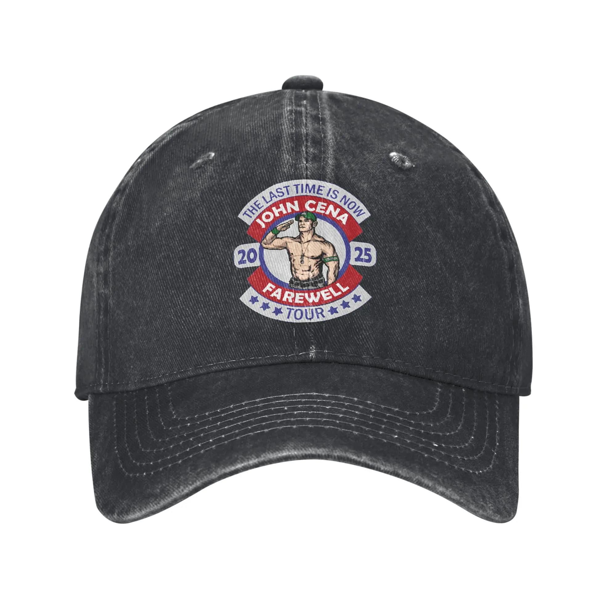 Cappellino da Baseball Uomo Donna John Cena Farewell Tour 2025 UCME Distressed Lavato Regolabile per Esterni