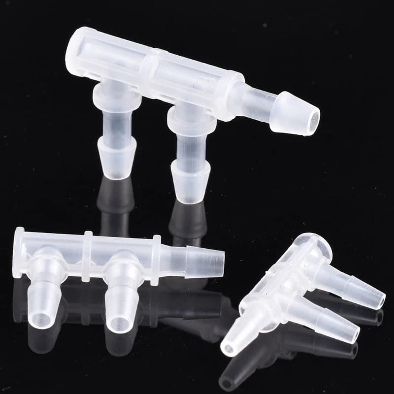 5 ~ 200 pezzi connettore a tre vie tipo F lato PP 2,4 mm ~ 9,5 mm giunto per tubo dell'acqua acquario tubo per acquario pagoda separatore d'acqua