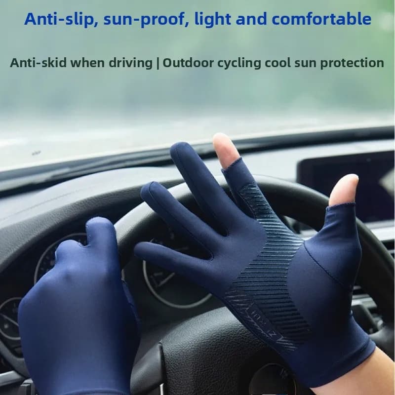 Ice Silk Gloves for Men and Women, for Open Sports, Fitness, Guide, Fishing, Highly Elastic and Comfortable