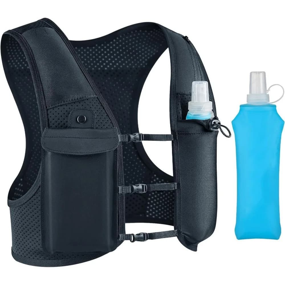 [Brand] Men's Women's Running Vest Lightweight Breathable Hydration Pack Adjustable With Pockets Trail Running Hiking