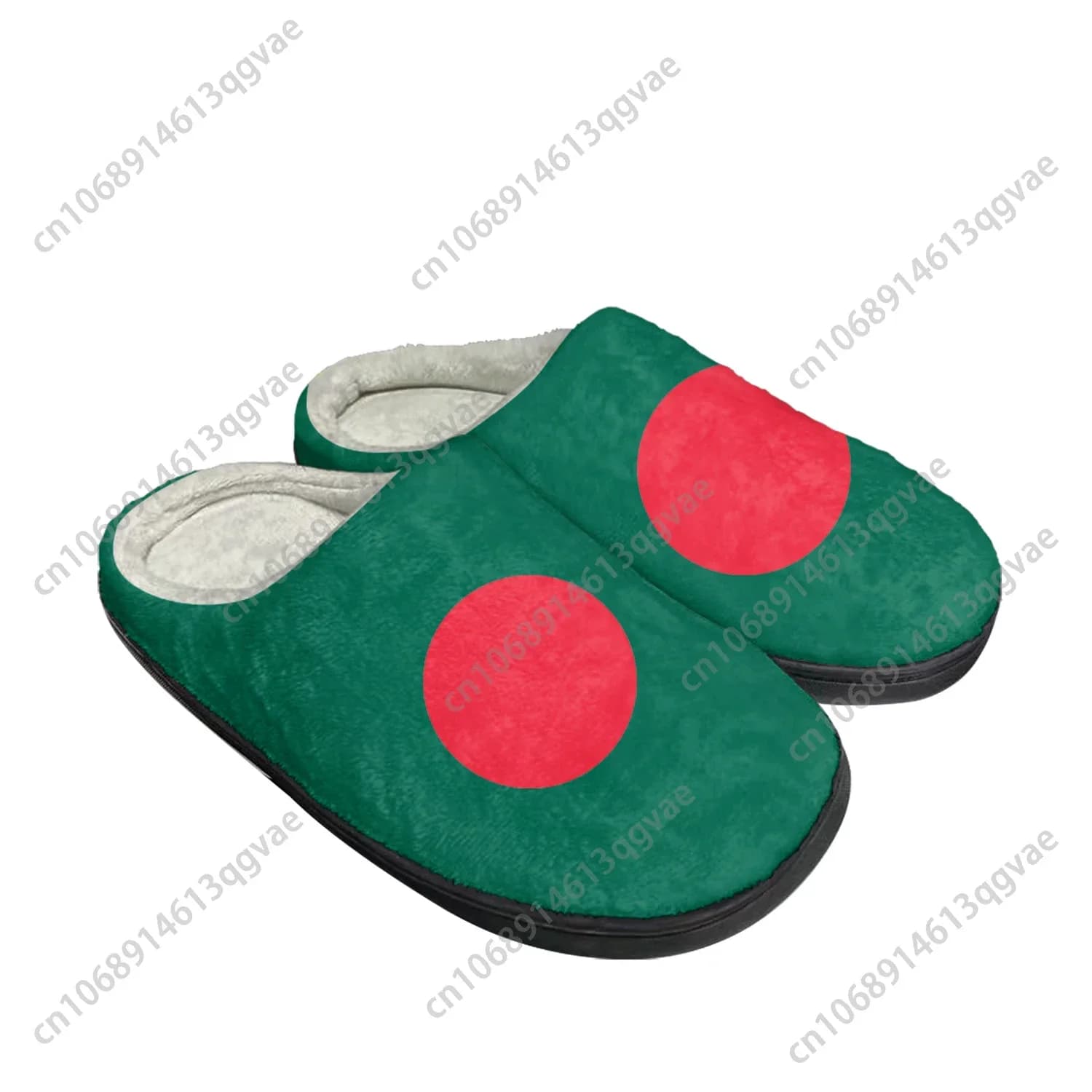 Customized Cotton Slippers for Home with Flag of Bangladesh Women's Sandals for Men Bangladesh Plush Bedroom Casual Hot Seas Shoes Thermal Slippers