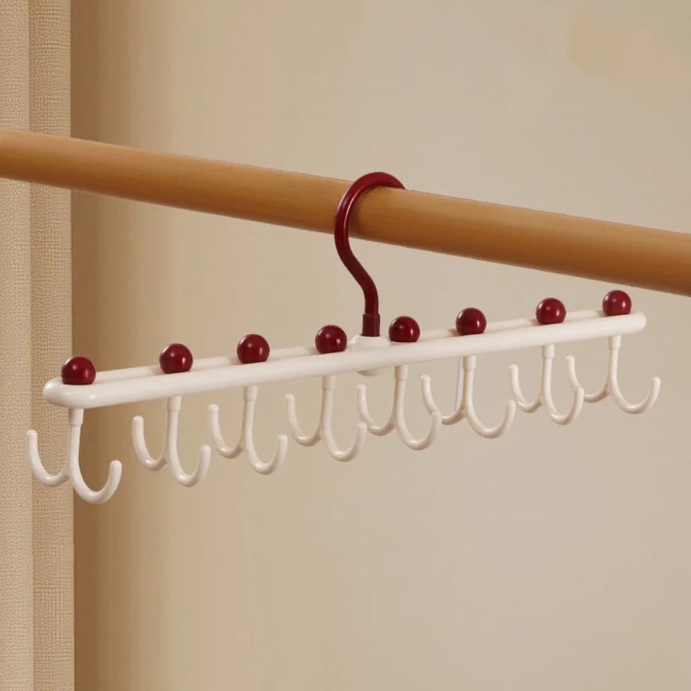 Plastic Underwear Vest Storage Rack Dopamine Rotating Camisole Bra Hook Space Saving 16 Hooks Tie Belt Hanger for Laundry Room