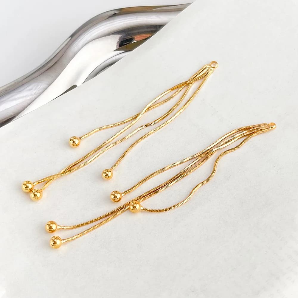 Cordial Design 4*83MM 30 pezzi di accessori e componenti di gioielli/forma di nappa/fatto a mano/placcatura in oro genuino/orecchini fai da te # 195970