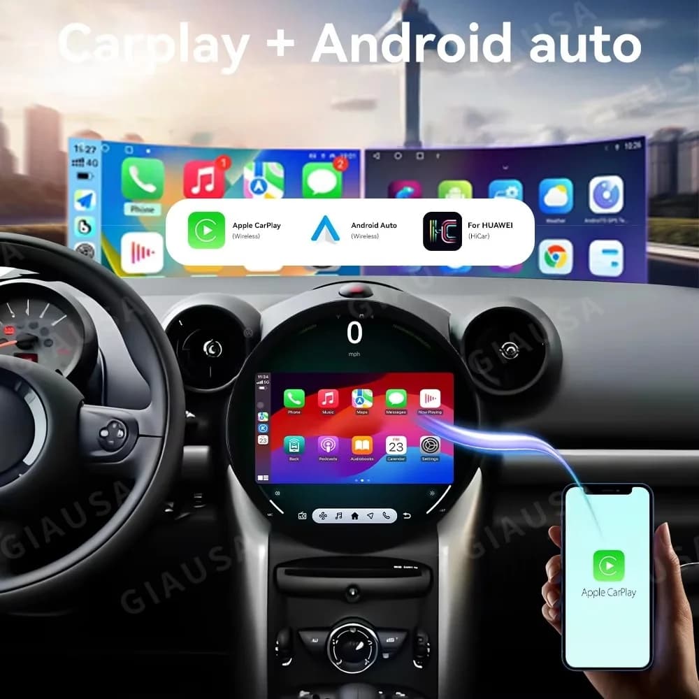 Android 14.0 Schermo Auto Autoradio Per BMW Mini 2011 2012 2013 -2015 Auto GPS di Navigazione Lettore Multimediale 11.7 "Radio Auto Stereo