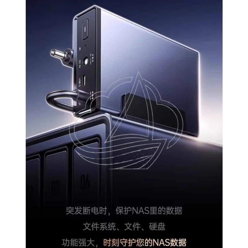 12000mAh 120W NAS UPS Uninterruptible Power Supply, Auto Startup Shutdown Hard Drive Protector For Home Storage