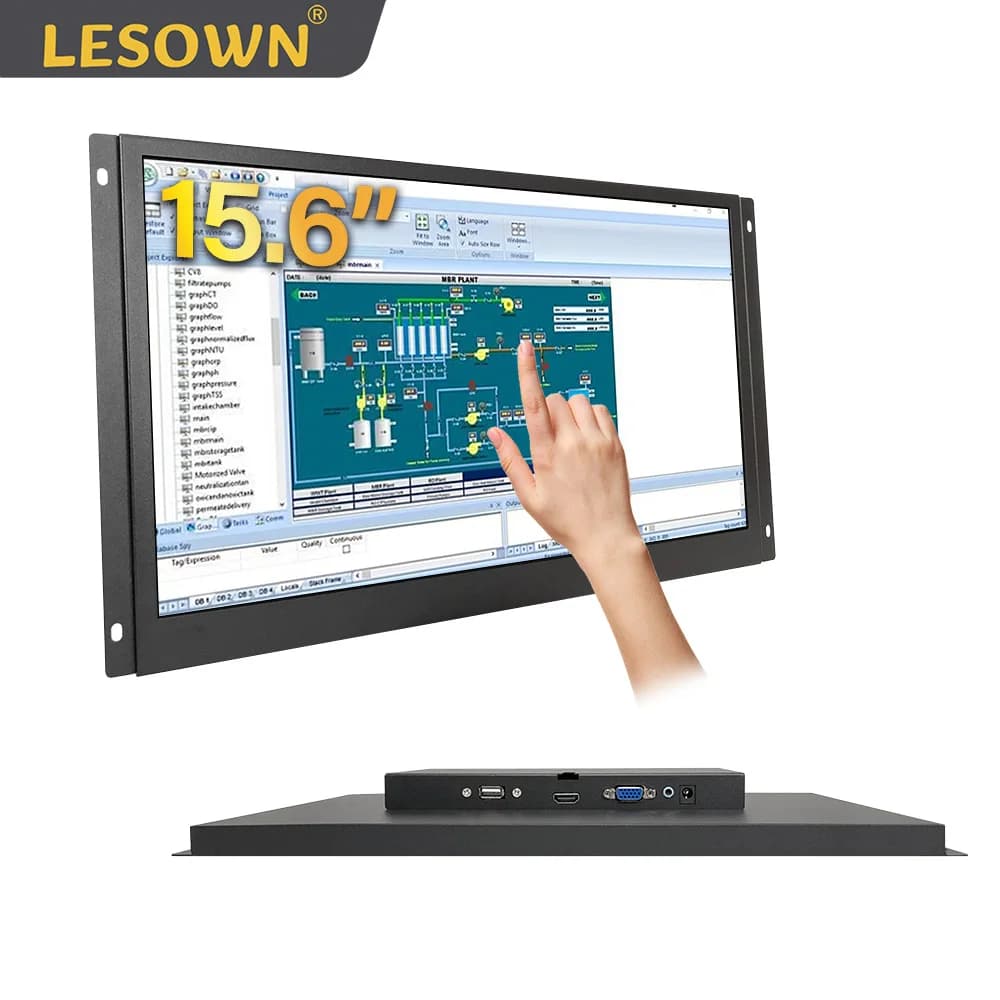 Built-in display LESOWN Raspberry Pi 15.6 inch IPS touch monitor panel support 1920x1080 for transportation and fleet management