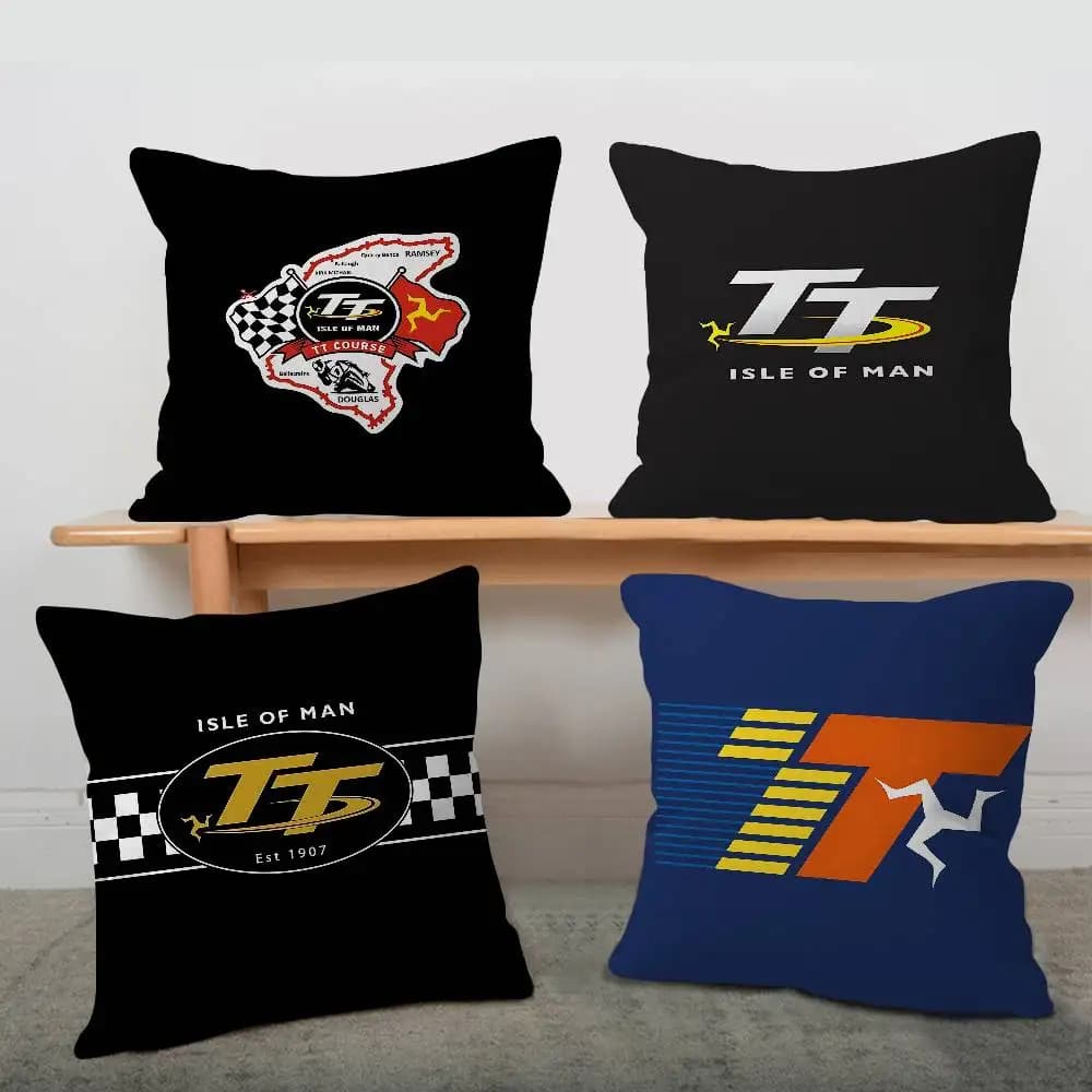 Isle Of Man TT Cushion Cover Pillowcase Upholstery Sofa Throw Pillow Home Decor Pillowcas