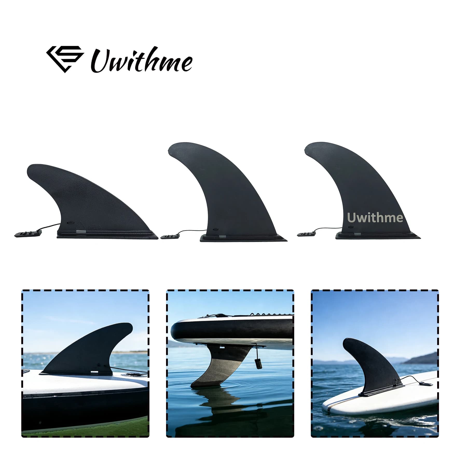 Sup bordo Accessori SUP Pinna Stablizer Stand Up / Paddle / Gonfiabile Bordo di surf bordo Slide-in centrale Pinna laterale Fin Sport acquatico