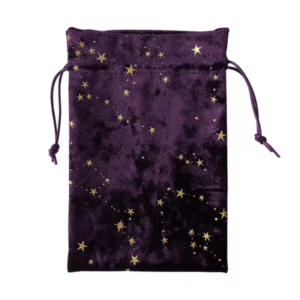 Nuova Borsa Portaoggetti in Velluto per Carte dei Tarocchi e Oracoli, Sacchetto Stampato con Stelle, Multiuso per Conservazione Domestica e Gioielli