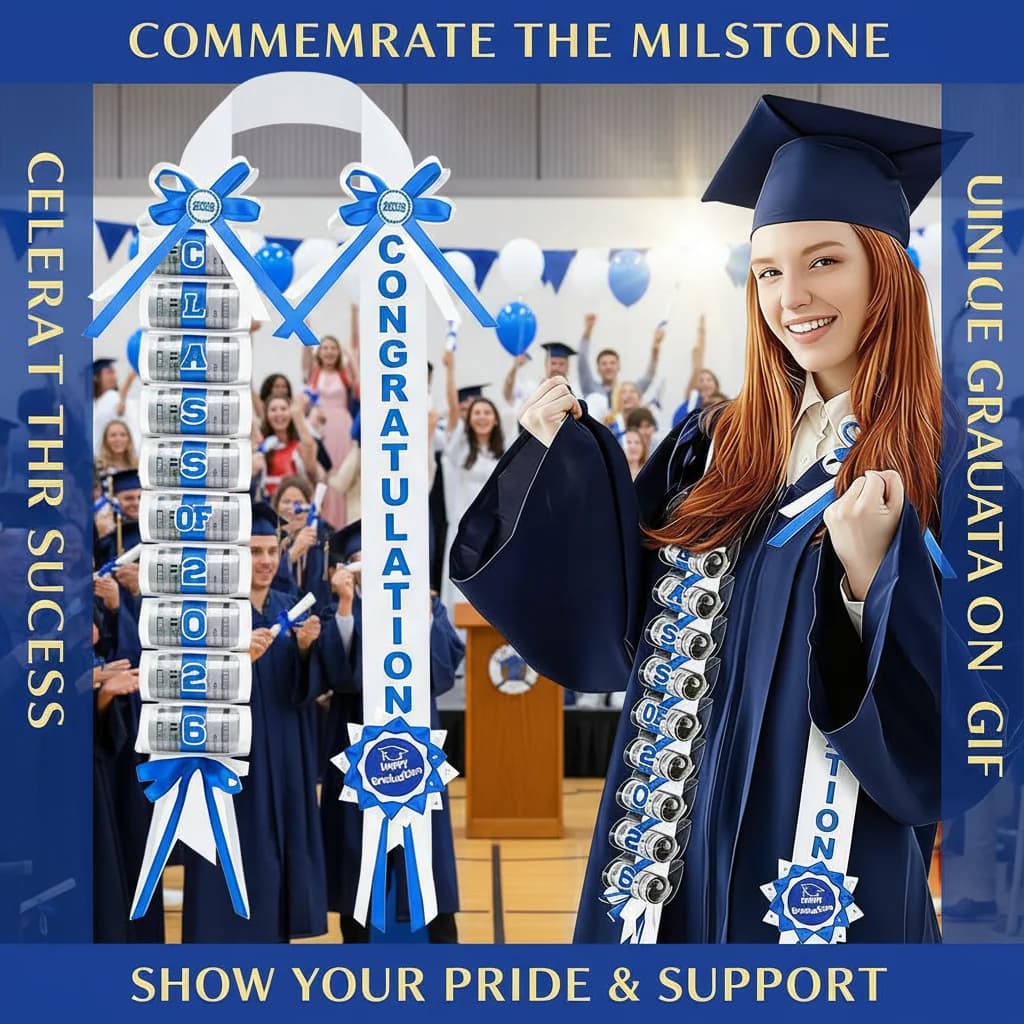 Portafoglio Intrecciato Lei con Denaro per la Laurea Classe 2026 - Articolo Regalo Commemorativo per la Celebrazione della Laurea