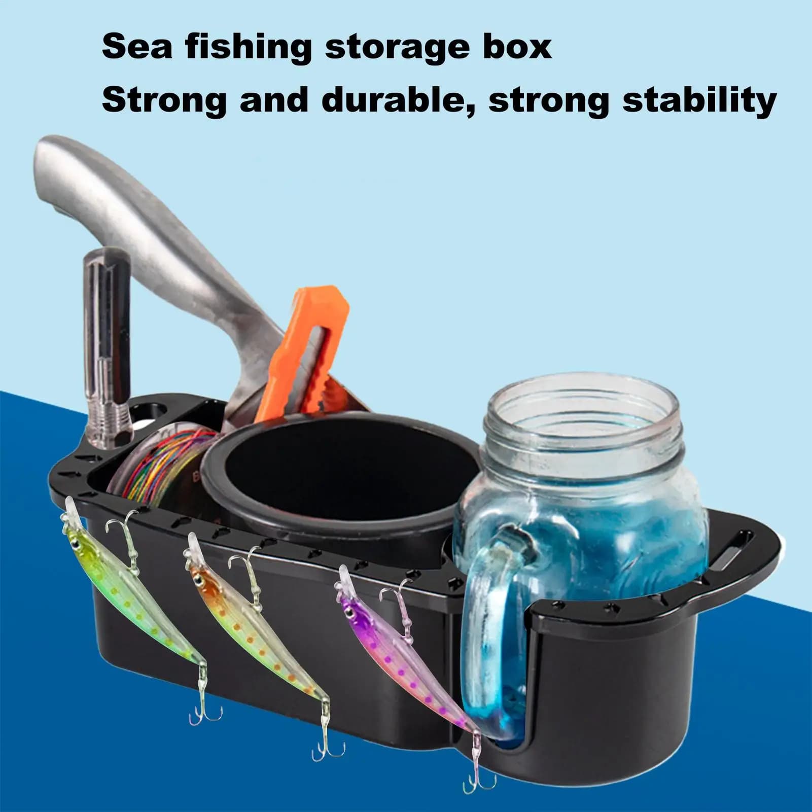 Marine Storage Box Universal Glass Holder Phone Organizer Accessories for Multifunctional Equipment Outdoor Equipment for Navy