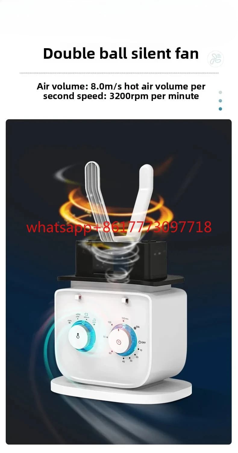 1 Pezzo Stiratrice per Camicie a Aria Calda Senza Fili, Asciugatrice Portatile e Deumidificatore per Vestiti