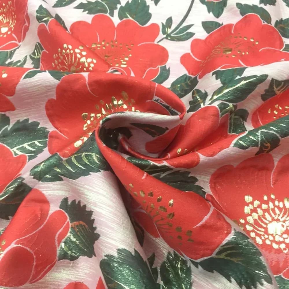 European Brocade Jacquard Fabric Spring and Autumn Trench Coat Short Skirt for Dress Clothing Cloth Material Sewing by the Meter