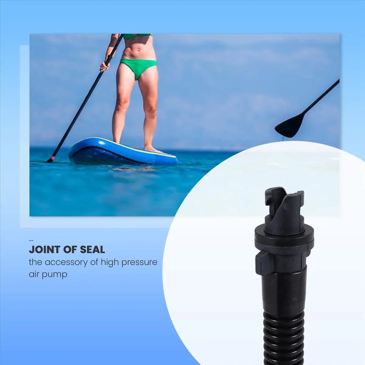 ABPF Electric Air Pump Soft Inflation Tube ,Hand Pump for Paddle Board Pump Inflatable Boat Kayak Pump Accessory