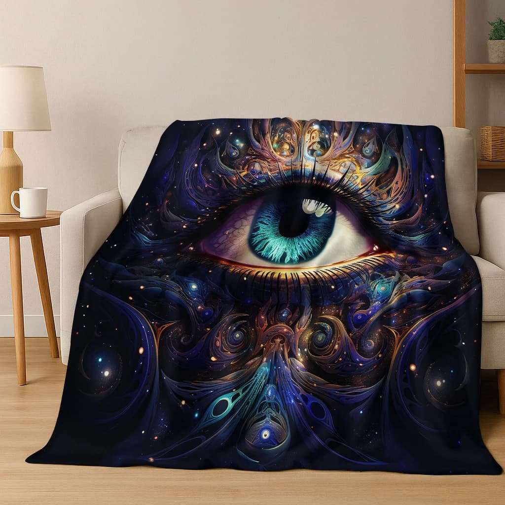 Beauty Eye of Providence Massoneria Evil Eyes Coperta in flanella, calda e accogliente coperta morbida per la casa, camera da letto, divano letto, bambini