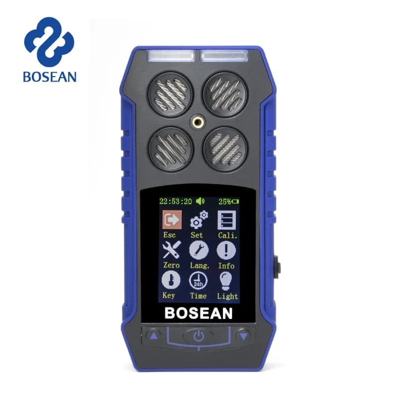 Rilevatore di gas 4 in 1 Ossigeno O2 H2S Analizzatore di gas monossido di carbonio CO Monitor Rilevatore di perdite di gas tossici e gas nocivi