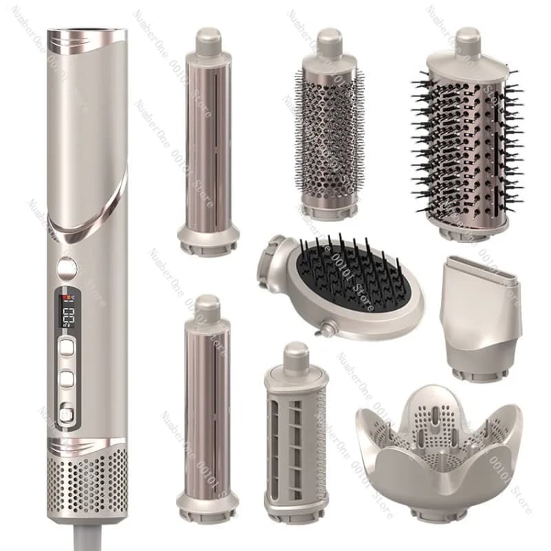 Set of Hair Styling Tools: Hairdryer, Hot Air Brush Multifunction, Plate and Hairslide