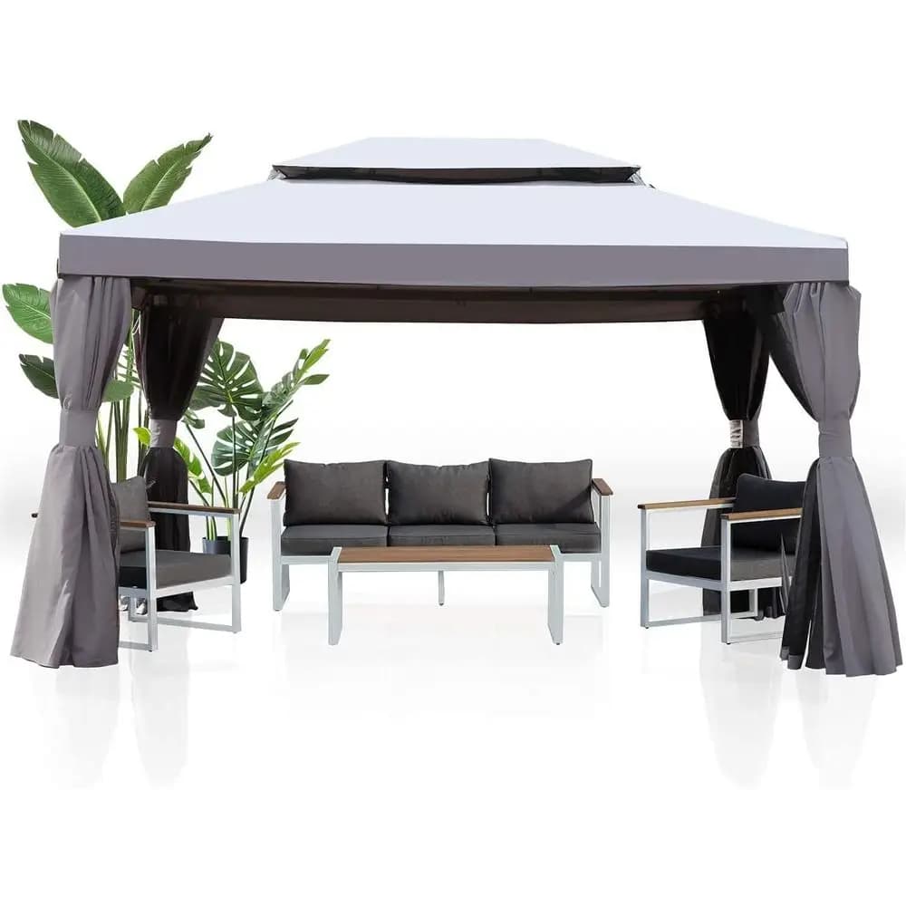 Exterior Gazebo 10x13 with Mosquito net and Patio, Terrace or Garden